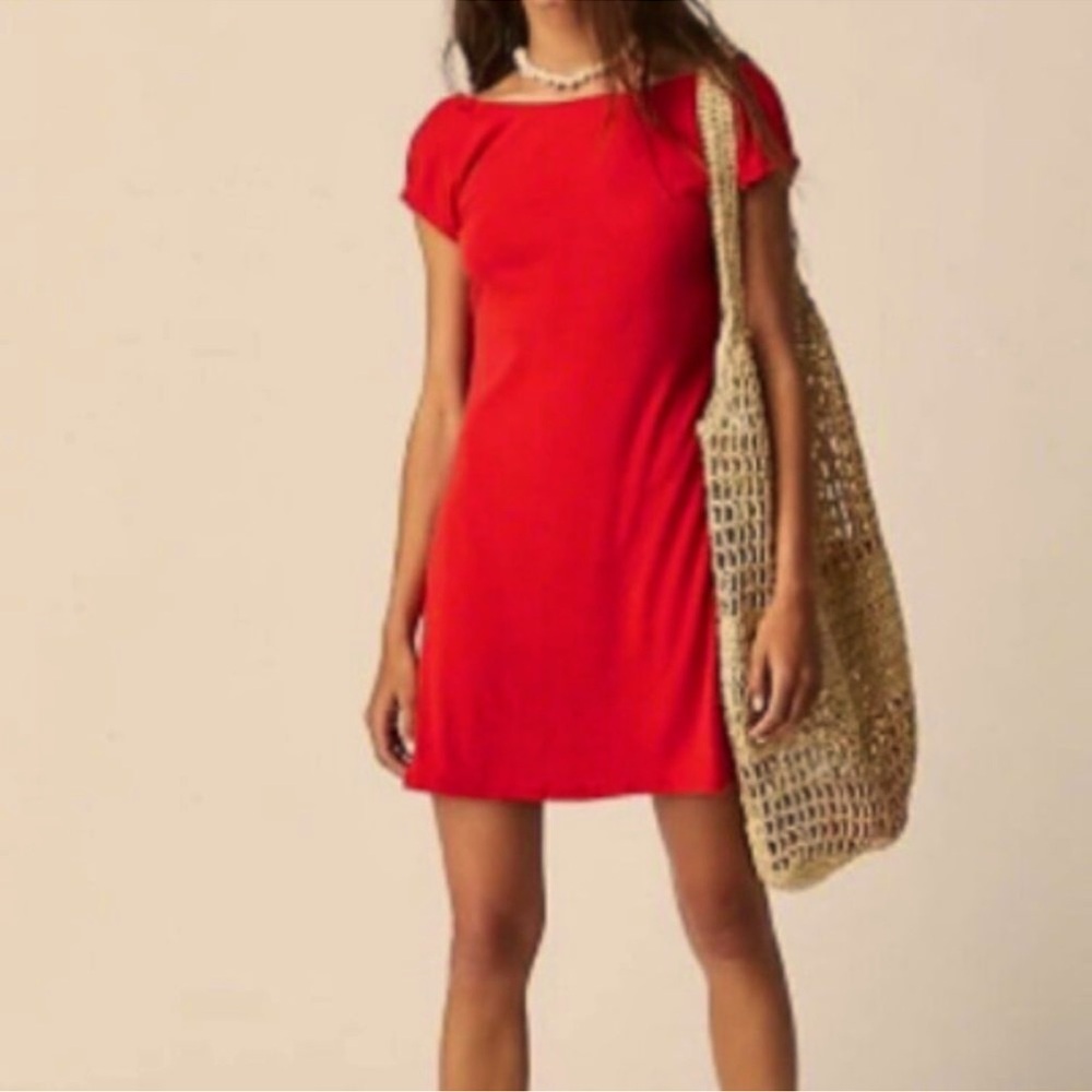NWOT FP Beach Rosalia mini dress red